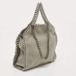 Pre Owned Stella McCartney Grey Faux Suede Mini Falabella Tote