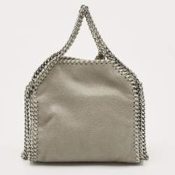 Pre Owned Stella McCartney Grey Faux Suede Mini Falabella Tote