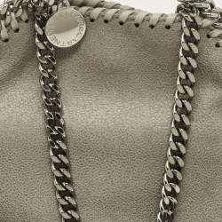 Pre Owned Stella McCartney Grey Faux Suede Mini Falabella Tote