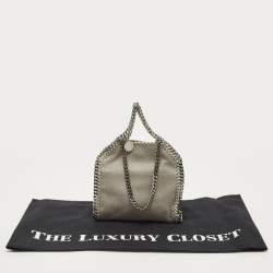 Pre Owned Stella McCartney Grey Faux Suede Mini Falabella Tote