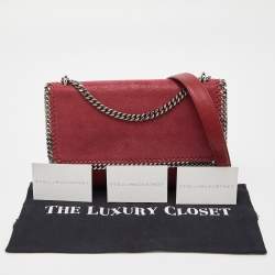 Pre Owned Stella McCartney Burgundy Faux Leather Falabella Shoulder Bag