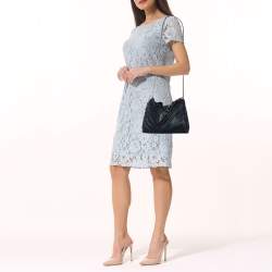 Pre Owned Stella McCartney Black Faux Leather Mini Falabella Tote