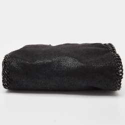 Pre Owned Stella McCartney Black Faux Leather Mini Falabella Tote