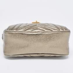 Pre Owned Stella McCartney Metallic Green Faux Leather Stella Star Crossbody Bag