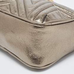 Pre Owned Stella McCartney Metallic Green Faux Leather Stella Star Crossbody Bag