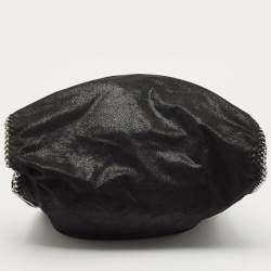Pre Owned Stella McCartney Black Faux Leather Large Falabella Tote