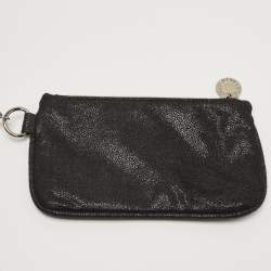 Pre Owned Stella McCartney Black Faux Leather Large Falabella Tote