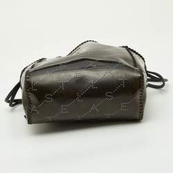 Pre Owned Stella McCartney Black PVC and Leather Monogram Stella Tote