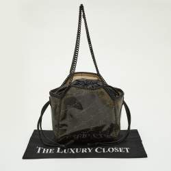Pre Owned Stella McCartney Black PVC and Leather Monogram Stella Tote