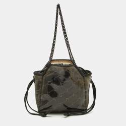 Pre Owned Stella McCartney Black PVC and Leather Monogram Stella Tote