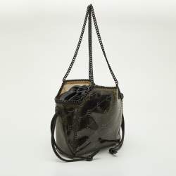 Pre Owned Stella McCartney Black PVC and Leather Monogram Stella Tote