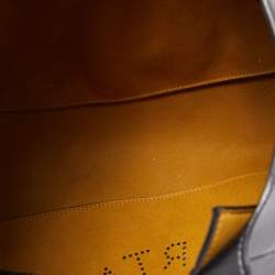 Pre Owned Stella McCartney Black Faux Leather Perforated Logo Tote