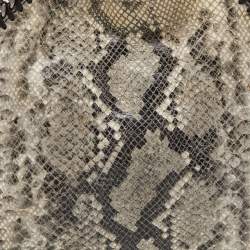 Stella McCartney Grey/Black Python Embossed Faux Leather Falabella Tote