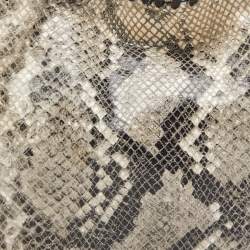 Stella McCartney Grey/Black Python Embossed Faux Leather Falabella Tote