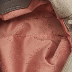 Pre Owned Stella McCartney Grey Faux Suede Falabella Flap Shoulder Bag