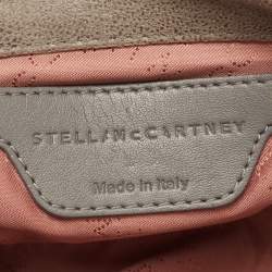 Pre Owned Stella McCartney Grey Faux Suede Falabella Flap Shoulder Bag