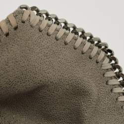 Pre Owned Stella McCartney Grey Faux Suede Falabella Flap Shoulder Bag
