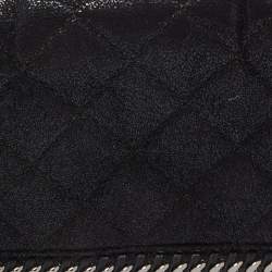 Stella McCartney Black Quilted Faux Leather Falabella Flap Bag