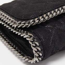 Stella McCartney Black Quilted Faux Leather Falabella Flap Bag