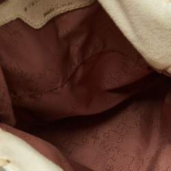 Pre Owned Stella McCartney Beige Faux Suede Embellished Falabella Tote