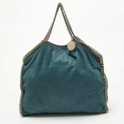 Pre Owned Stella McCartney Blue Faux Leather Small Falabella Tote
