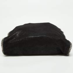 Pre Owned Stella McCartney Black Faux Suede Falabella Tote