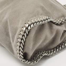 Pre Owned Stella McCartney Grey Faux Suede Mini Falabella Tote