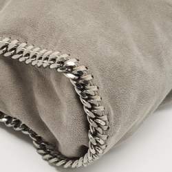 Pre Owned Stella McCartney Grey Faux Suede Mini Falabella Tote
