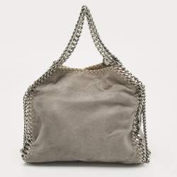 Pre Owned Stella McCartney Grey Faux Suede Mini Falabella Tote