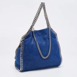 Stella McCartney Blue Faux Leather Mini Falabella Tote