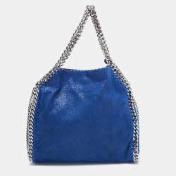 Stella McCartney Blue Faux Leather Mini Falabella Tote