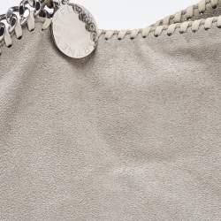 Pre Owned Stella McCartney Grey Faux Suede Falabella Fold Over Tote