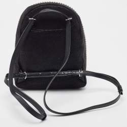 Pre Owned Stella McCartney Black Faux Leather Falabella Backpack