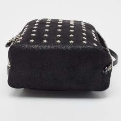 Pre Owned Stella McCartney Black Faux Leather Falabella Backpack