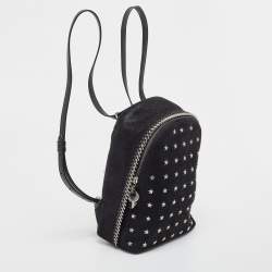 Pre Owned Stella McCartney Black Faux Leather Falabella Backpack