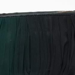 Stella McCartney Green Ombre Silk Zipped Clutch