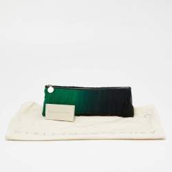 Stella McCartney Green Ombre Silk Zipped Clutch