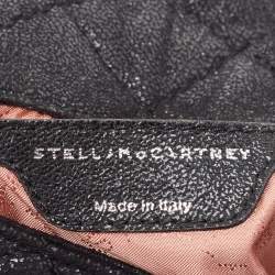 Pre Owned Stella McCartney Black Faux Suede Falabella Chain Clutch