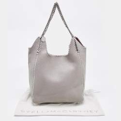 Pre Owned Stella McCartney Grey Faux Suede Falabella Shoulder Bag