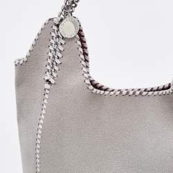 Pre Owned Stella McCartney Grey Faux Suede Falabella Shoulder Bag