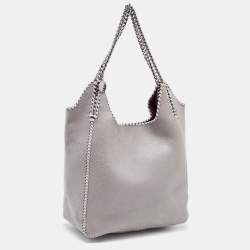 Pre Owned Stella McCartney Grey Faux Suede Falabella Shoulder Bag