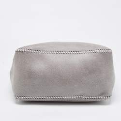 Pre Owned Stella McCartney Grey Faux Suede Falabella Shoulder Bag