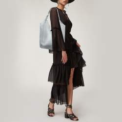 Pre Owned Stella McCartney Grey Faux Suede Falabella Shoulder Bag