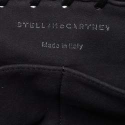Pre Owned Stella McCartney Black Faux Leather Studded Embellished Foldover Clutch
