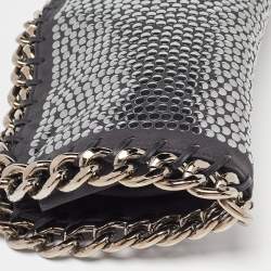 Pre Owned Stella McCartney Black Faux Leather Studded Embellished Foldover Clutch