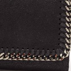 Stella McCartney Black Faux Leather Falabella Trifold Wallet