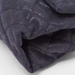 Pre Owned Stella McCartney Blue Quilted Faux Suede Medium Beckett Chain Bag