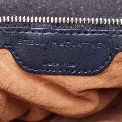 Pre Owned Stella McCartney Blue Quilted Faux Suede Medium Beckett Chain Bag