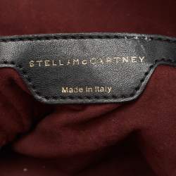 Pre Owned حقيبة يد توتس ستيلا مكارتني شوبر جلد صناعي نقشة الثعبان أسود ذات سحاب