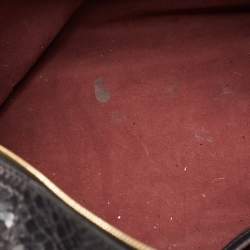 Pre Owned حقيبة يد توتس ستيلا مكارتني شوبر جلد صناعي نقشة الثعبان أسود ذات سحاب